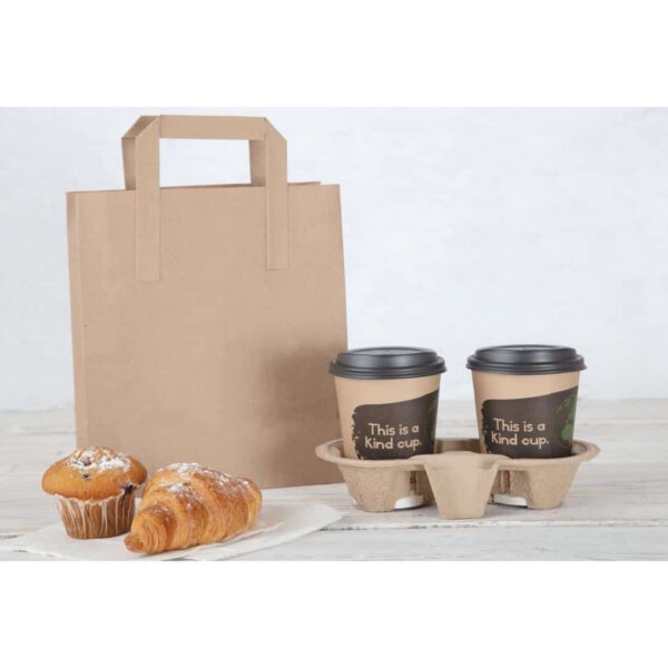 Fiesta Recyclable Brown Paper Carrier Bags Medium (Pack of 250) - Image 6