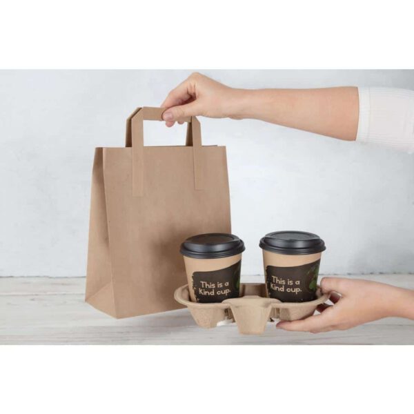 Fiesta Recyclable Brown Paper Carrier Bags Medium (Pack of 250) - Image 7