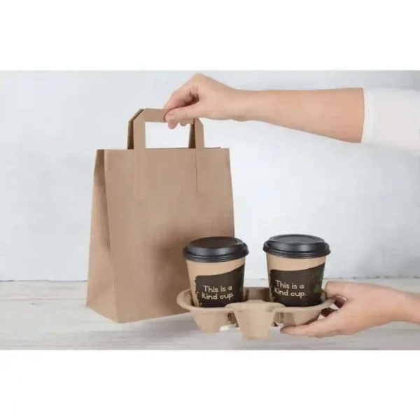 Fiesta Recyclable Brown Paper Carrier Bags Medium (Pack of 250) - Image 7