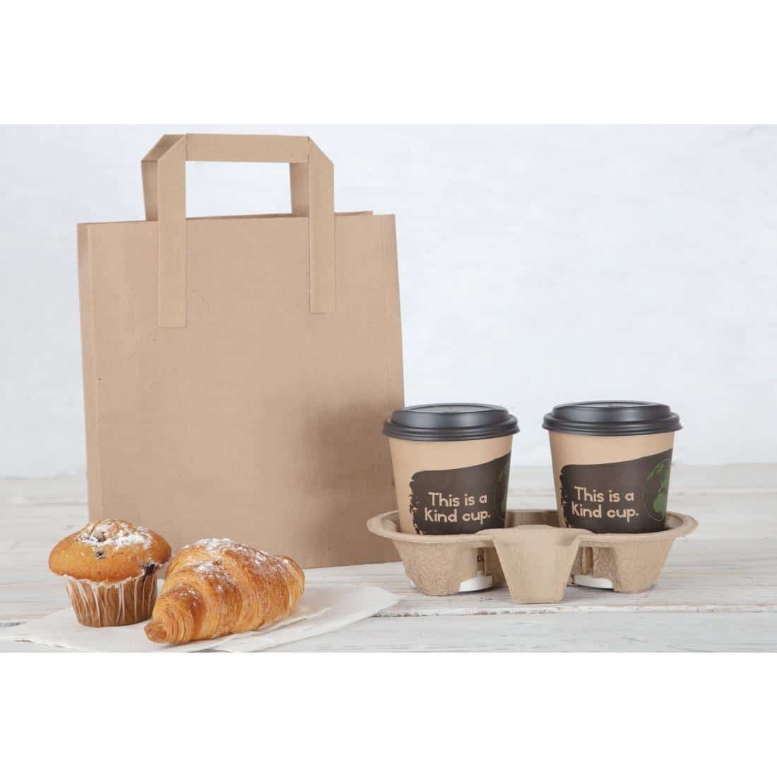 Fiesta Recyclable Brown Paper Carrier Bags Medium (Pack of 250) - Image 10