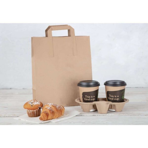 EDLP Fiesta Recyclable Brown Paper Bag with Handles Large (Pack 250) - Image 6