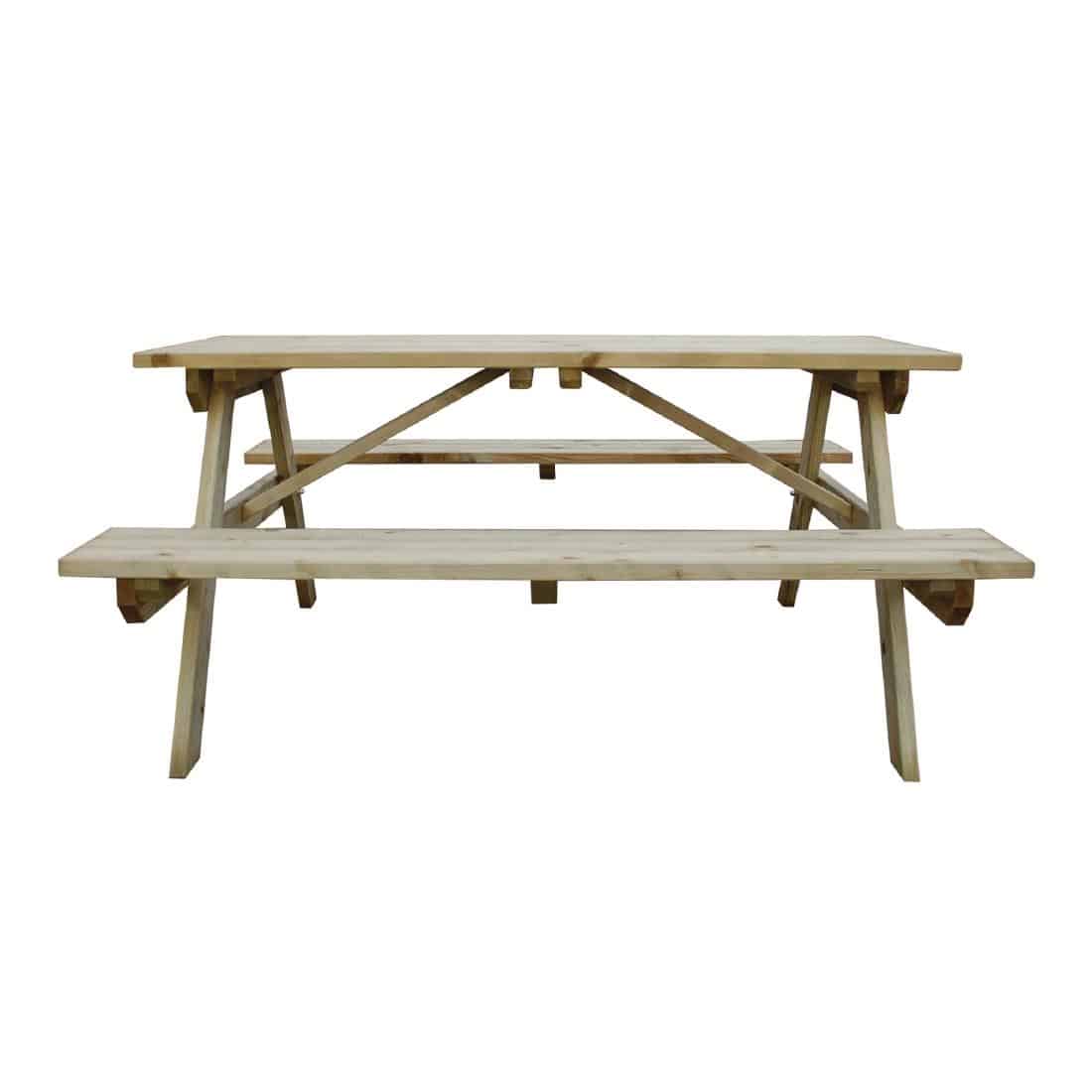 Rowlinson Wooden Picnic Bench 5ft - Image 3