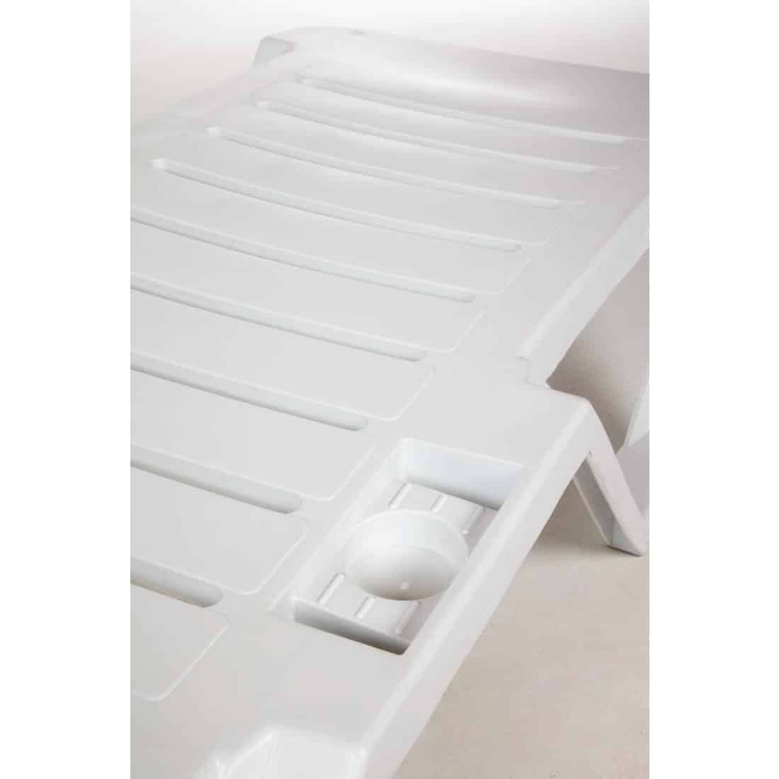 Polypropylene Sun Loungers White (Pack of 2) - Image 7