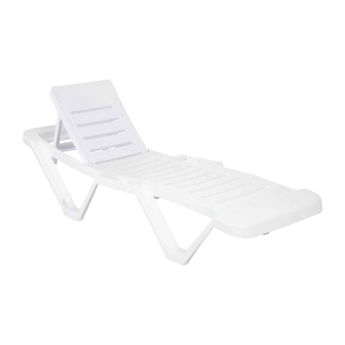 Polypropylene Sun Loungers White (Pack of 2) - Image 11