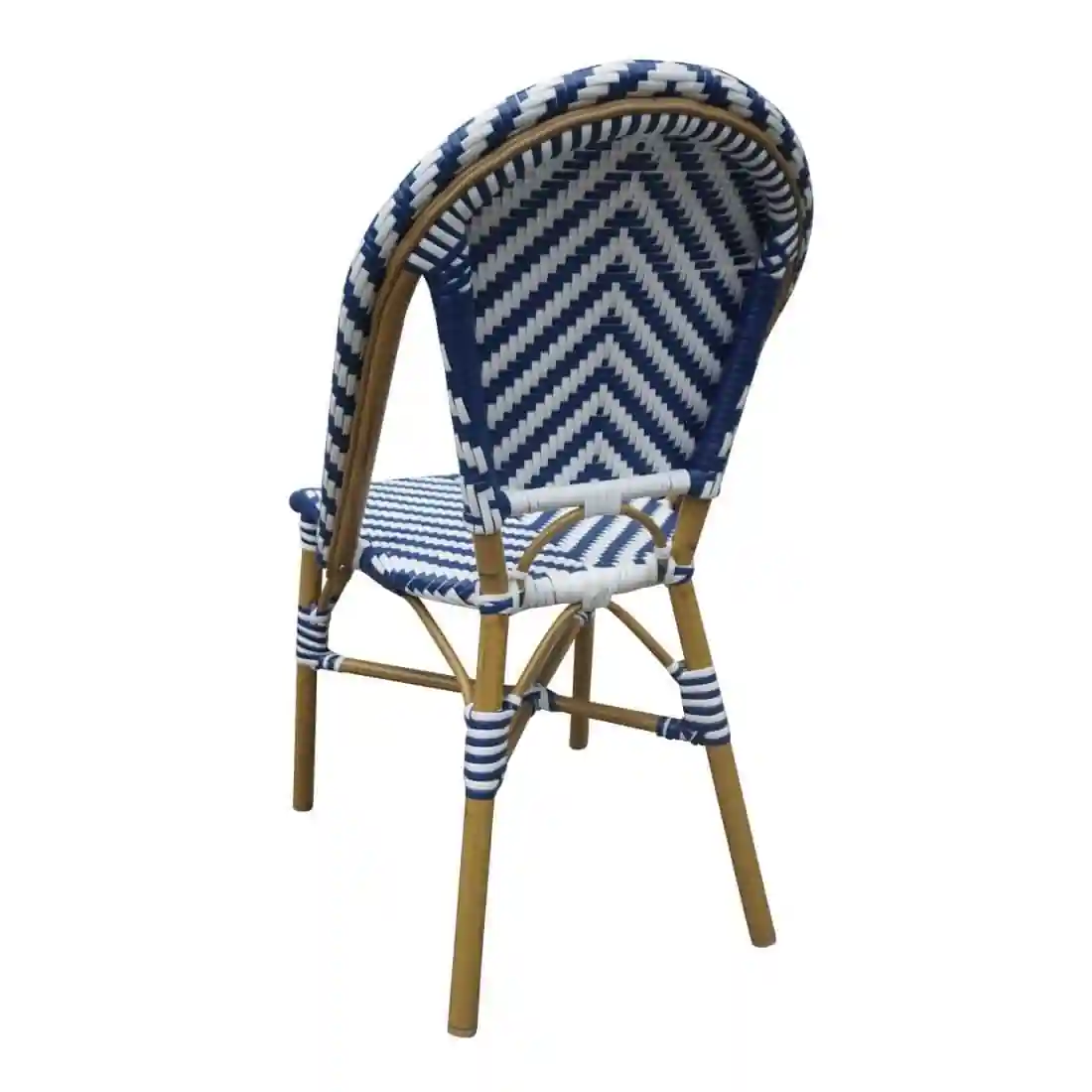 Bolero Parisian Style Rattan Side Chair Blue (Pack of 2) - Image 3