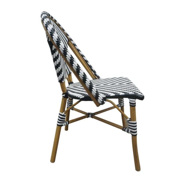 Bolero Parisian Style Rattan Side Chair Black (Pack of 2) - Image 2