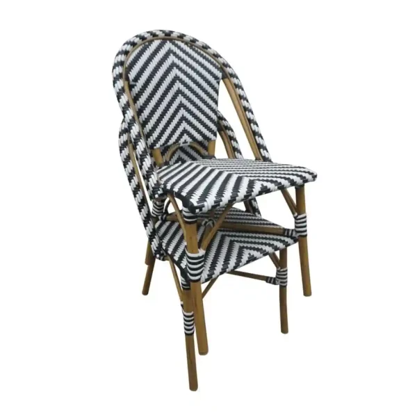 Bolero Parisian Style Rattan Side Chair Black (Pack of 2) - Image 5