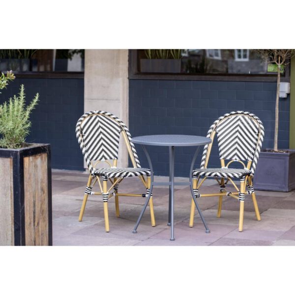 Bolero Parisian Style Rattan Side Chair Black (Pack of 2) - Image 7