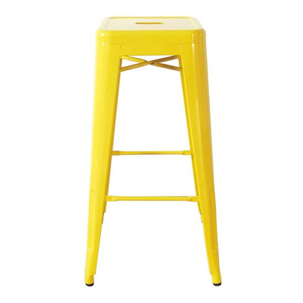 Bolero Bistro Yellow Steel High Stool (Pack of 4) - Image 3