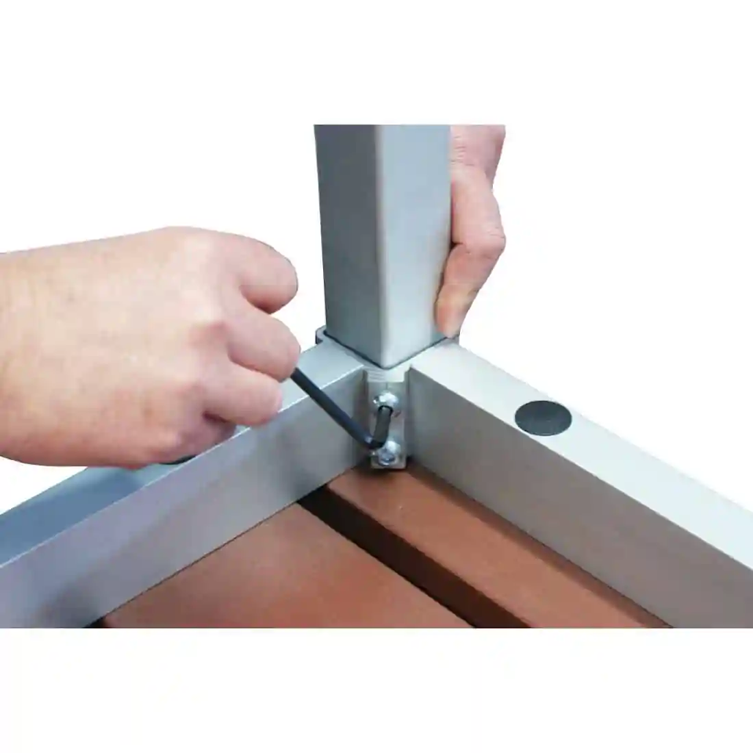 Enviro Outdoor Walnut Effect Faux Wood Table 1250mm - Image 2