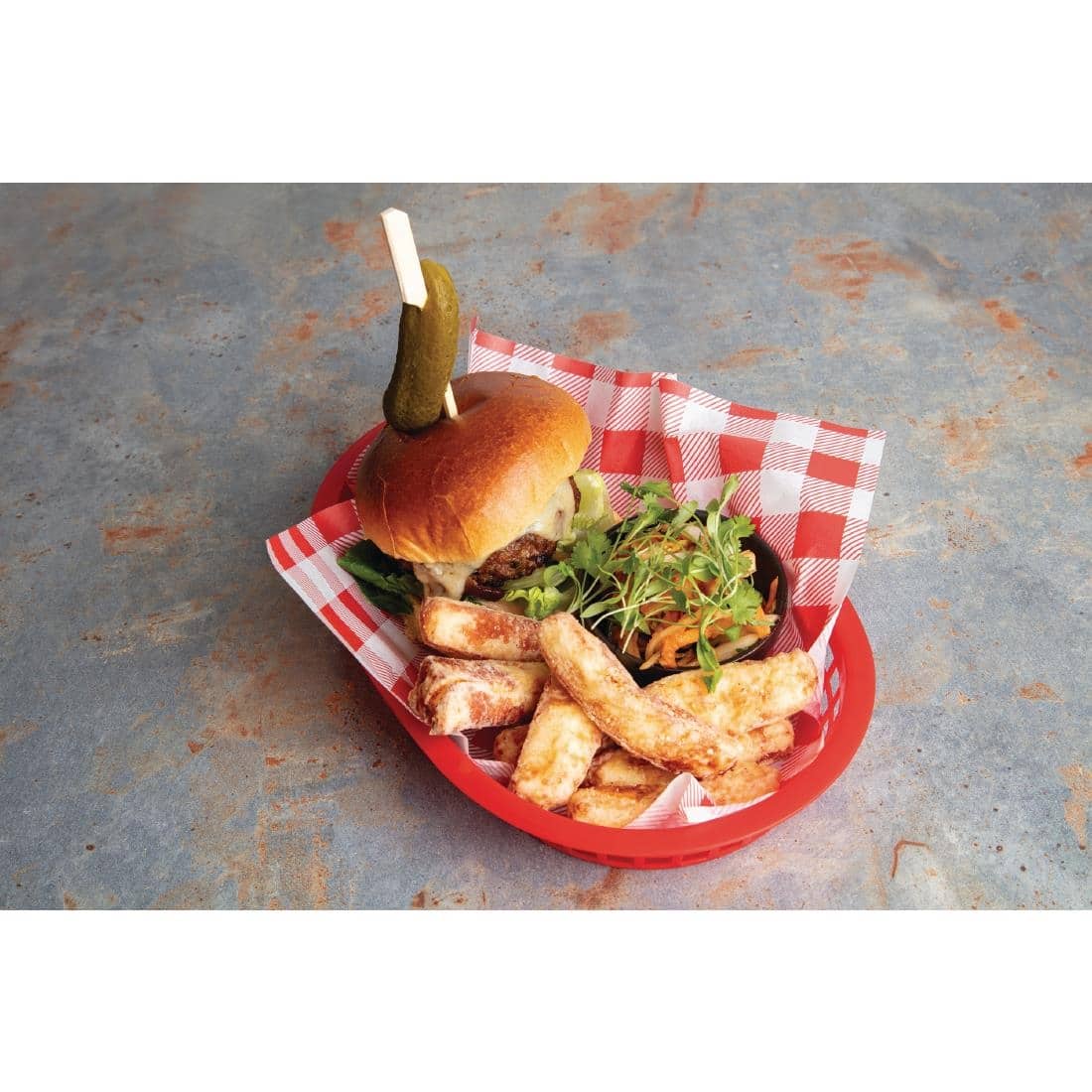 Greaseproof Paper Sheets Red Gingham 250 x 250mm (Pack of 200) - Image 3
