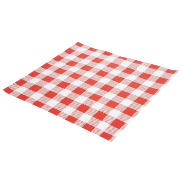 Greaseproof Paper Sheets Red Gingham 250 x 250mm (Pack of 200) - Image 3