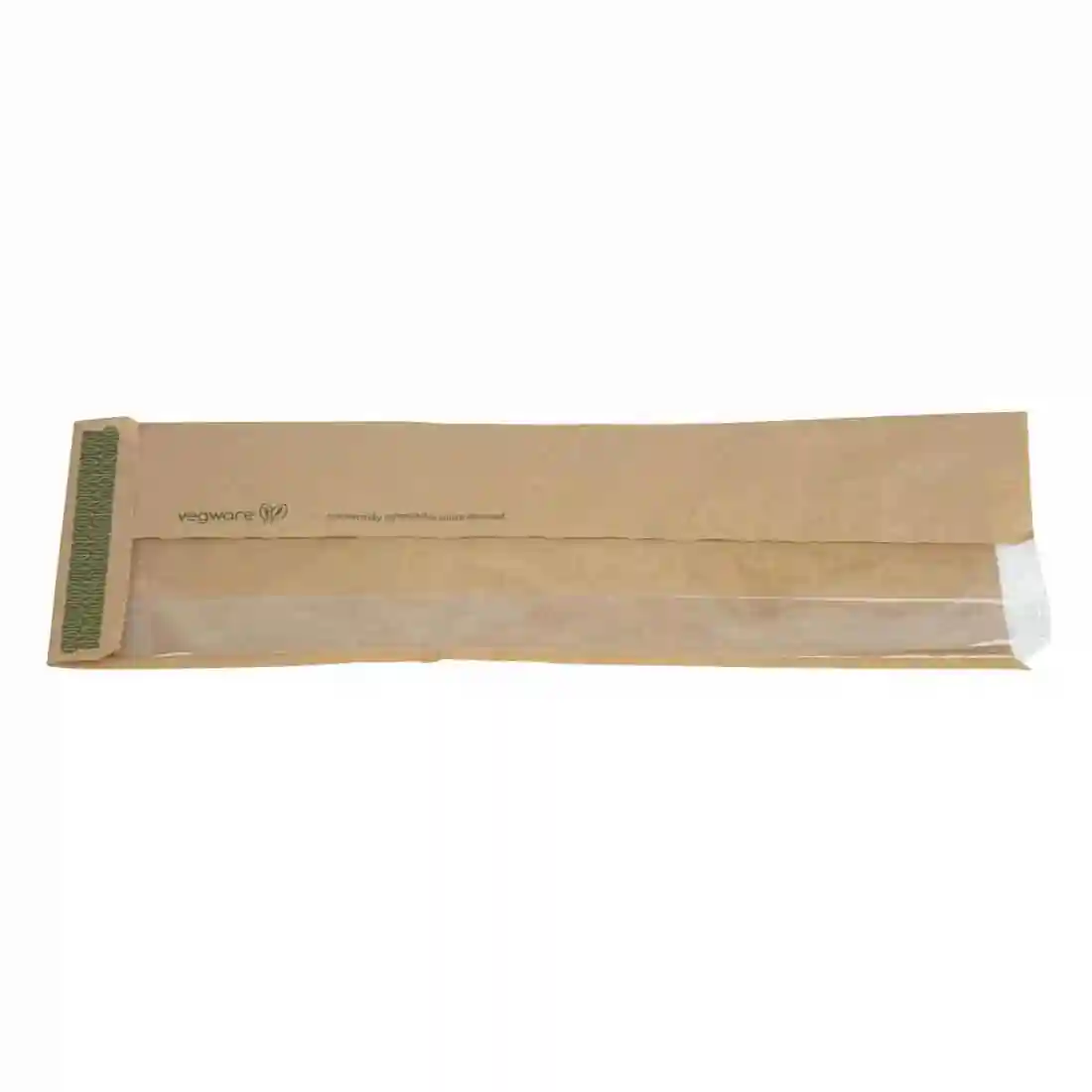 Vegware Compostable Kraft Baguette Bags With PLA Window (Pack of 1000) - Image 2