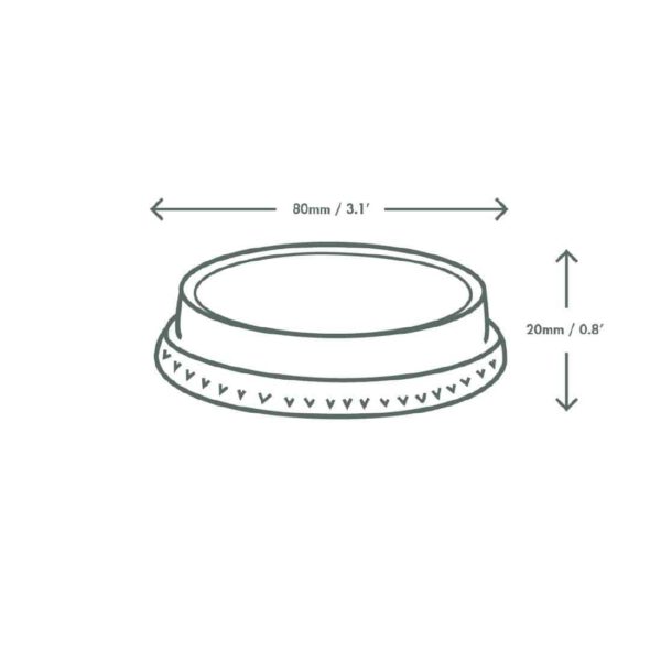 Vegware Compostable Flat Lids With No Hole 200ml / 7oz (Pack of 1000) - Image 3