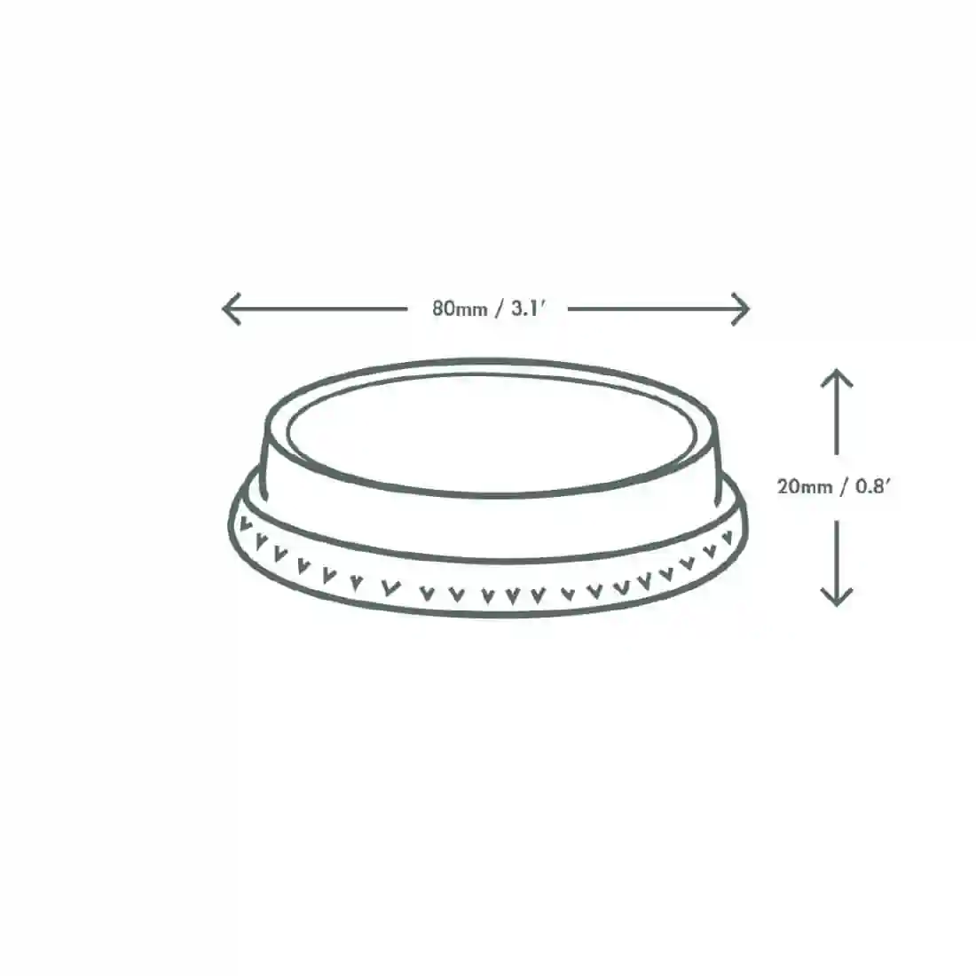 Vegware Compostable Flat Lids With No Hole 200ml / 7oz (Pack of 1000) - Image 3