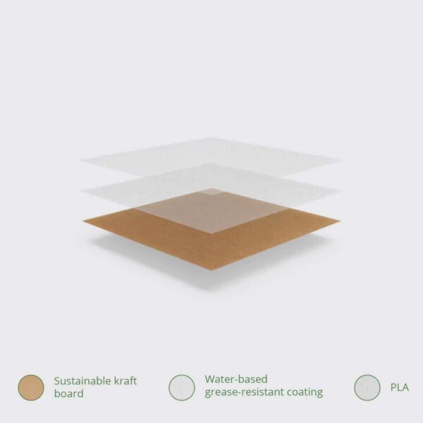 Vegware Compostable Kraft Tortilla Wrap Boxes With PLA Window (Pack of 500) - Image 4