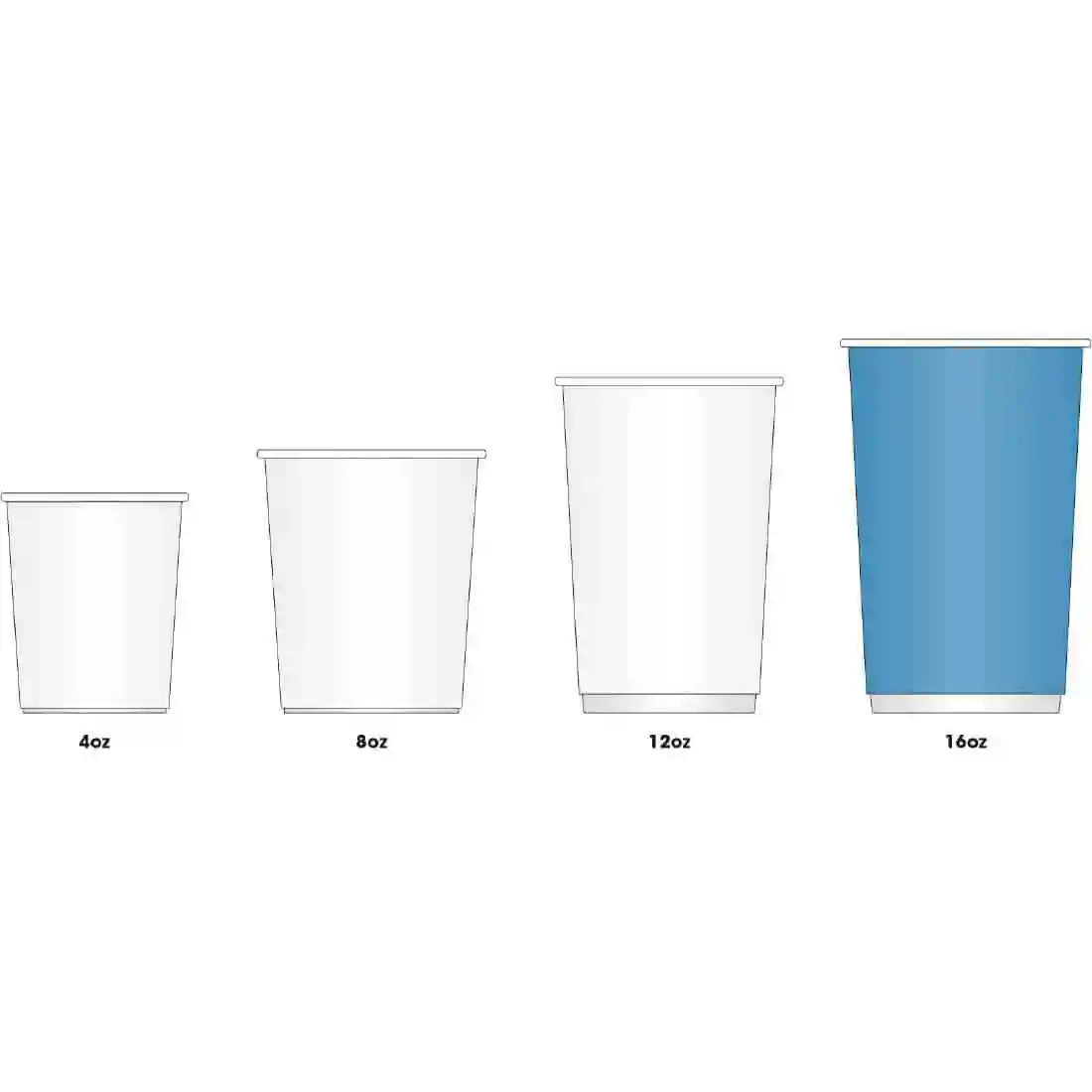 Fiesta Recyclable Ripple Wall Takeaway Coffee Cups Black 455ml / 16oz (Pack of 25) - Image 5