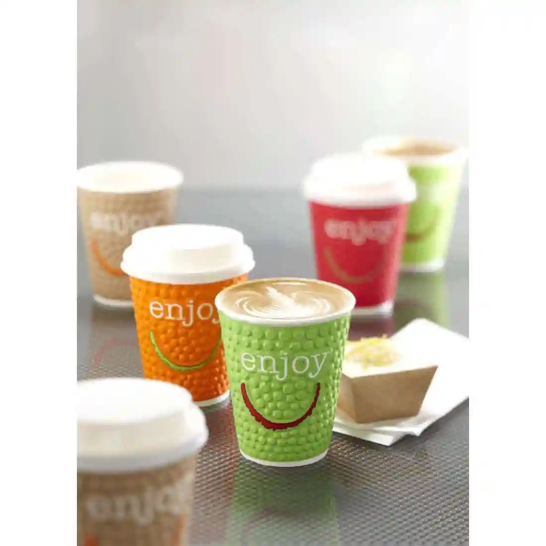Huhtamaki Enjoy Double Wall Disposable Hot Cups 225ml / 8oz (Pack of 875) - Image 8