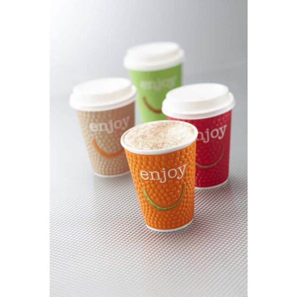 Huhtamaki Enjoy Double Wall Disposable Hot Cups 340ml / 12oz (Pack of 680) - Image 2