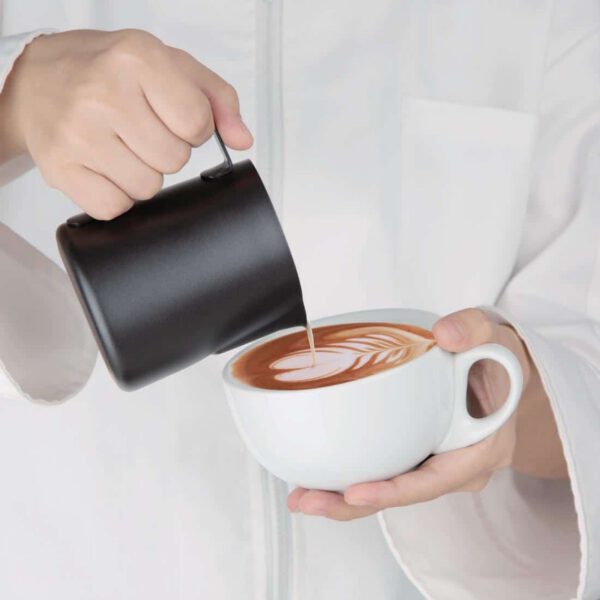 Olympia Black Non-Stick Milk Frothing Jug 340ml - Image 5
