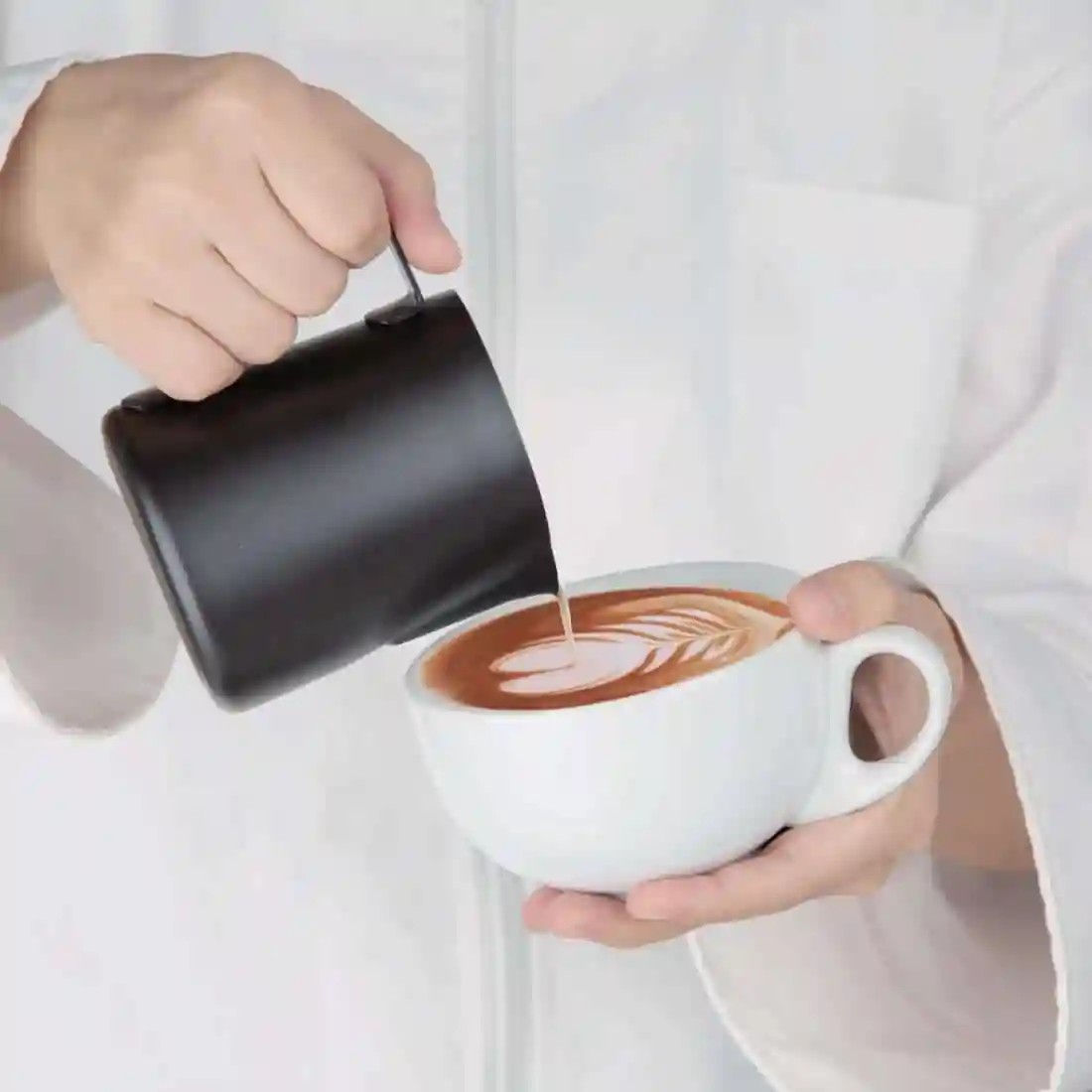 Olympia Black Non-Stick Milk Frothing Jug 340ml - Image 5