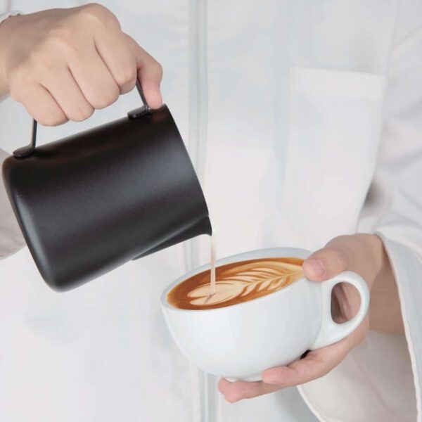 Olympia Black Non-Stick Milk Frothing Jug 570ml - Image 2
