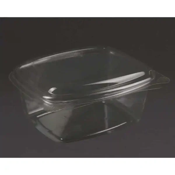 Vegware Compostable PLA Hinged-Lid Deli Containers 473ml / 16oz (Pack of 300) - Image 1