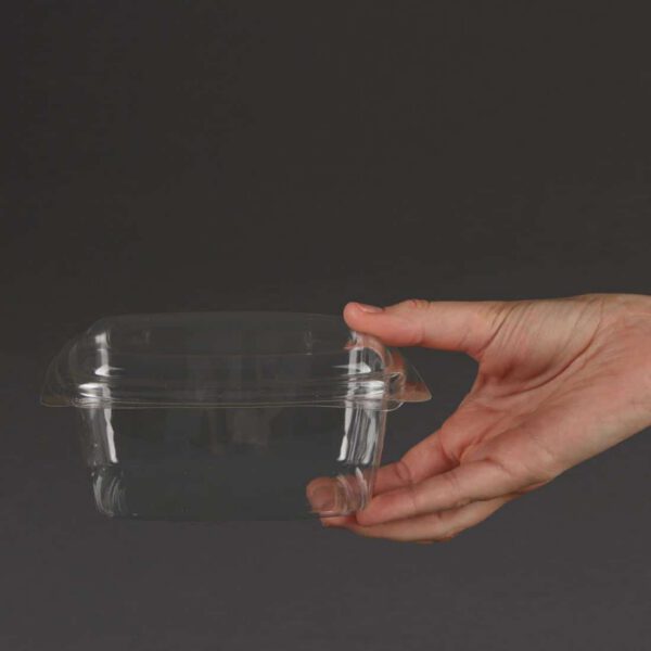 Vegware Compostable PLA Hinged-Lid Deli Containers 473ml / 16oz (Pack of 300) - Image 4