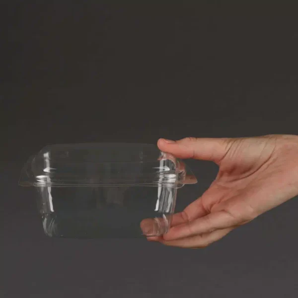 Vegware Compostable PLA Hinged-Lid Deli Containers 473ml / 16oz (Pack of 300) - Image 4