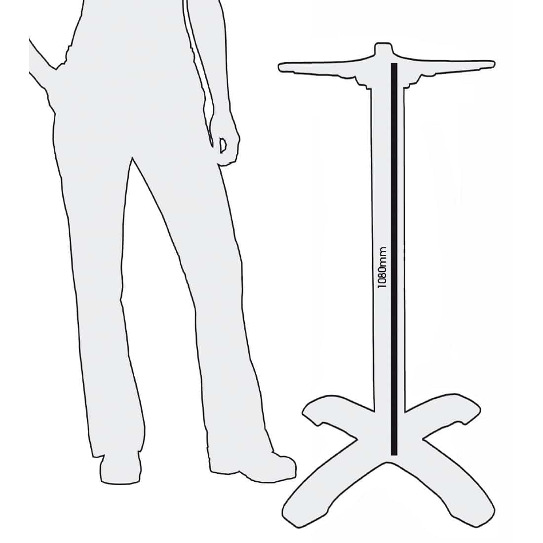 Bolero Cast Iron Poseur Table Leg Base - Image 2