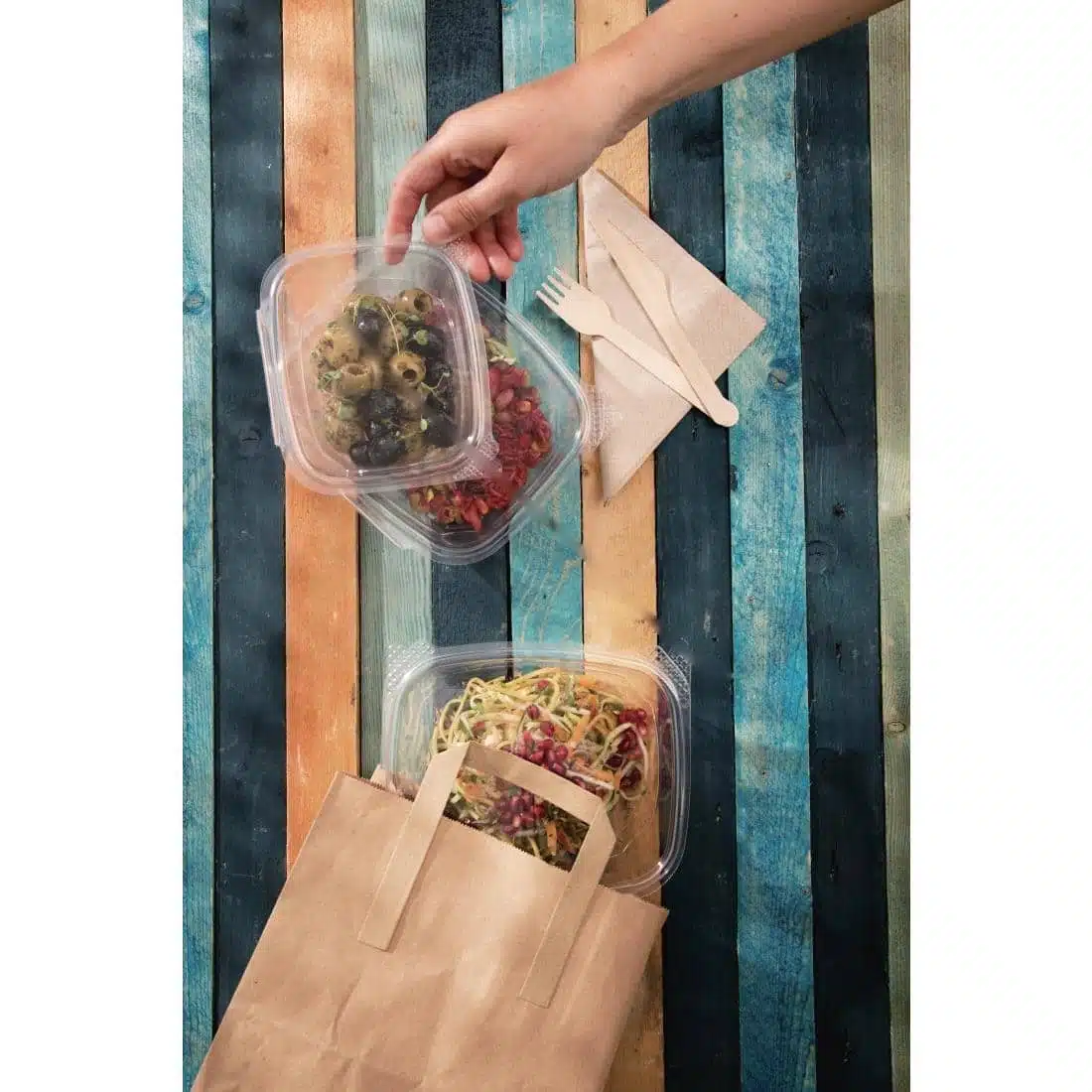 Fiesta Recyclable Brown Paper Bag with Handles Small (Pack 250) - Image 6