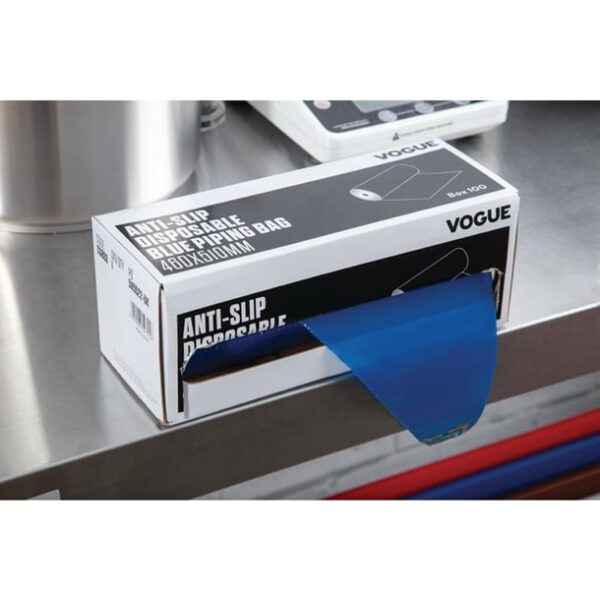 Vogue Anti-Slip Disposable Blue Piping Bags (Pack of 100) - Image 2