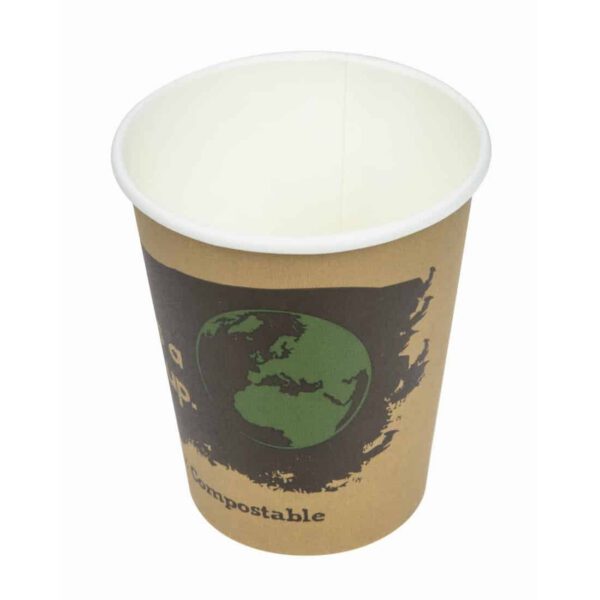 Fiesta Compostable Coffee Cups Single Wall 8oz (Pack of 50) - Image 2
