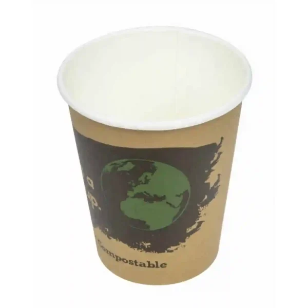 Fiesta Compostable Coffee Cups Single Wall 8oz (Pack of 50) - Image 2