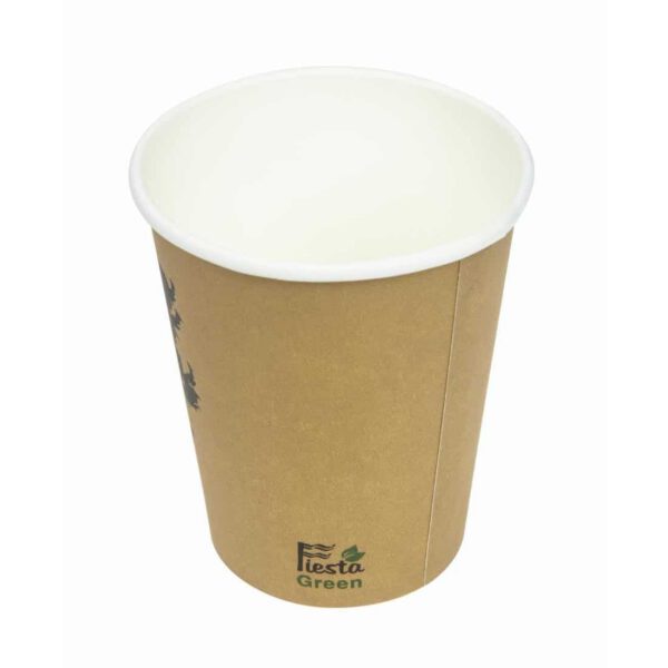 Fiesta Compostable Coffee Cups Single Wall 8oz (Pack of 50) - Image 3