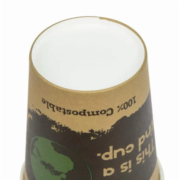 Fiesta Compostable Coffee Cups Single Wall 8oz (Pack of 50) - Image 4