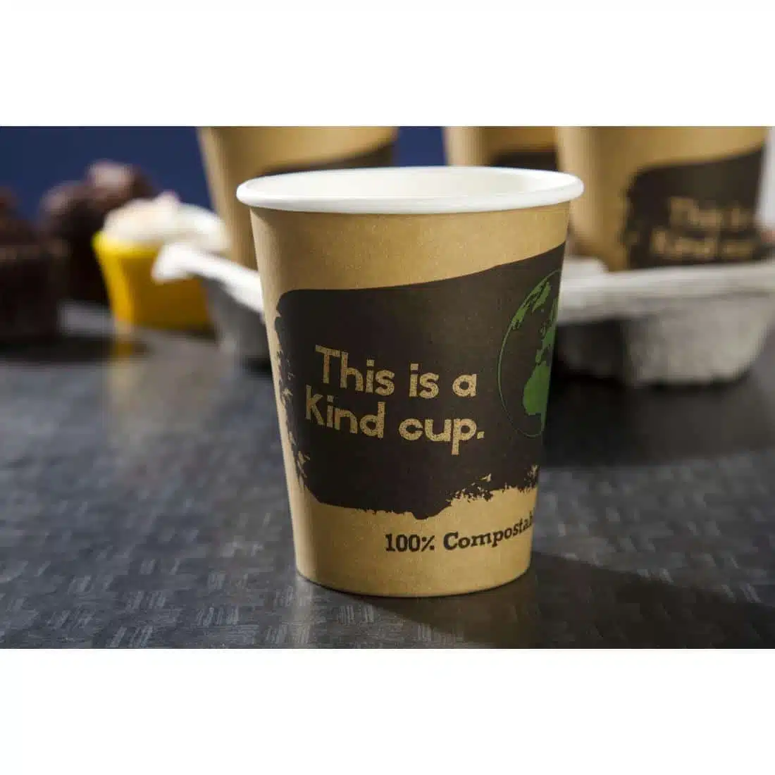 Fiesta Compostable Coffee Cups Single Wall 8oz (Pack of 50) - Image 6
