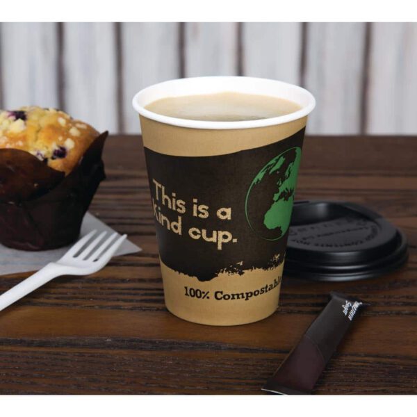 Fiesta Compostable Coffee Cups Single Wall 340ml / 12oz (Pack of 1000) - Image 2
