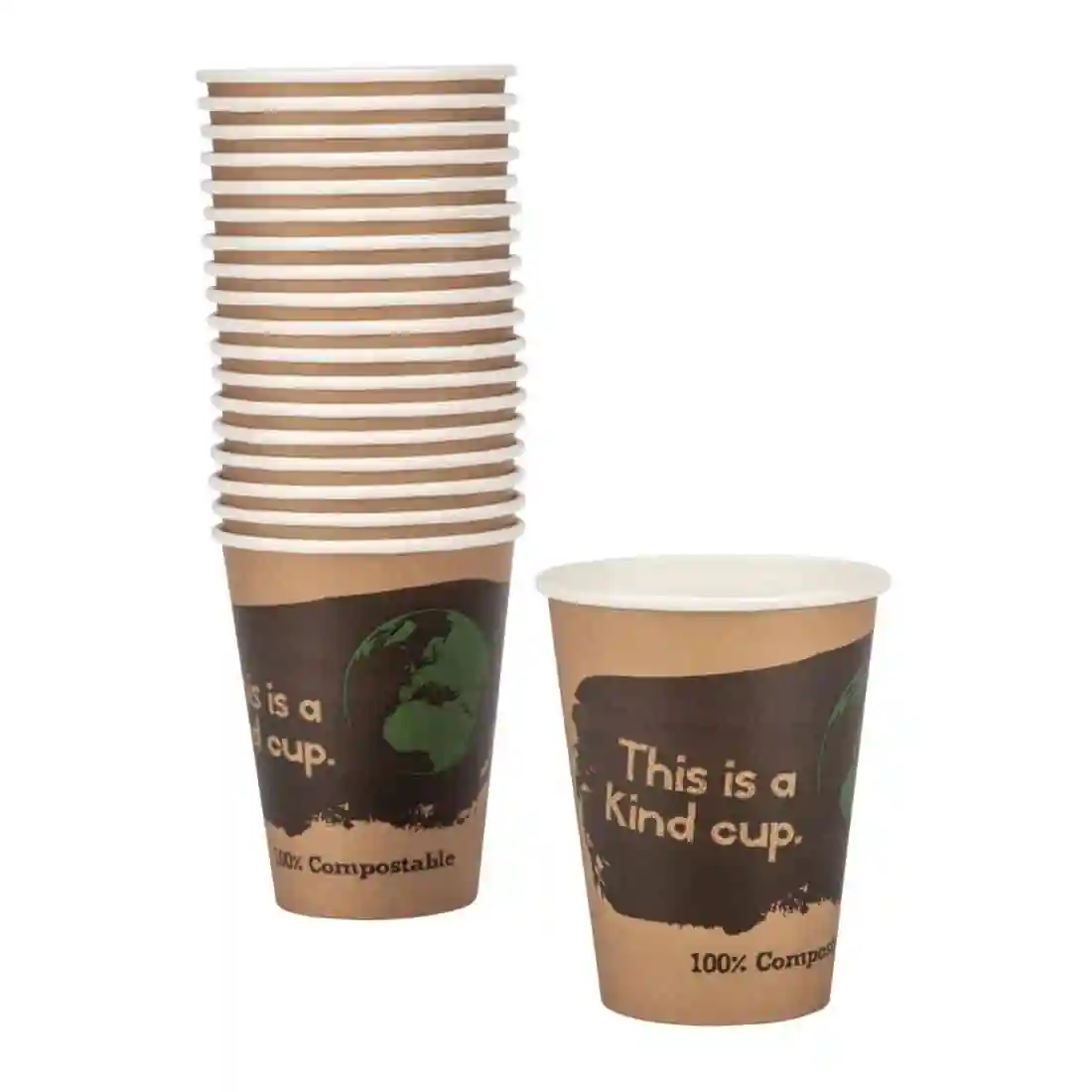 Fiesta Compostable Coffee Cups Single Wall 12oz (Pack of 50) - Image 5