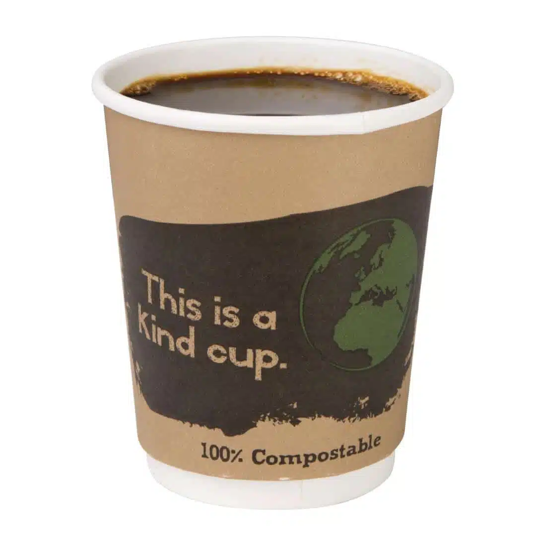 Fiesta Compostable Coffee Cups Double Wall 227ml / 8oz (Pack of 500) - Image 3