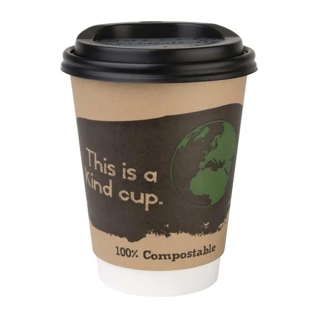Fiesta Compostable Coffee Cups Double Wall 340ml (Pack of 25) - Image 2