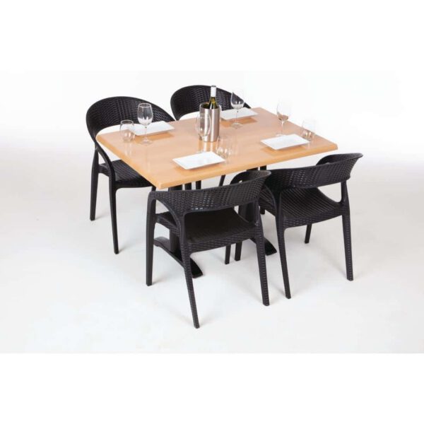 Bolero Pre-drilled Rectangular Tabletop Beech Effect - Image 2