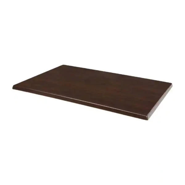 Bolero Pre-drilled Rectangular Tabletop Dark Brown - Image 1