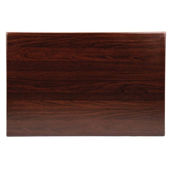 Bolero Pre-drilled Rectangular Tabletop Dark Brown - Image 5