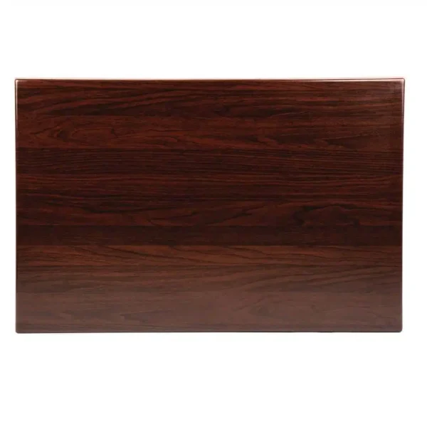 Bolero Pre-drilled Rectangular Tabletop Dark Brown - Image 5