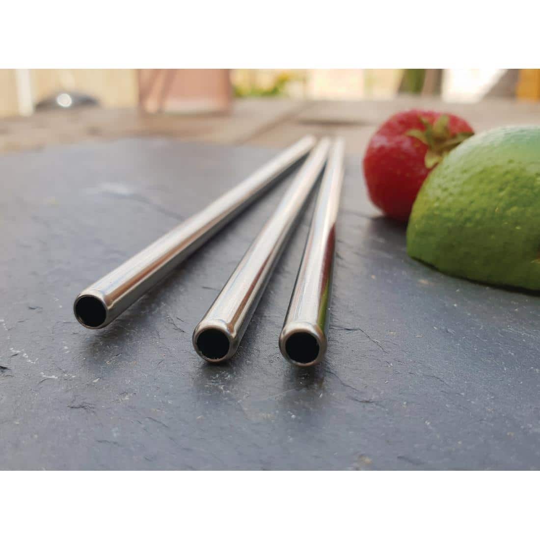 Beaumont Stainless Steel Metal Straws 8.5" (Pack of 25) - Image 6