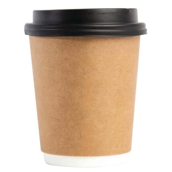 Fiesta Recyclable Coffee Cup Lids Black 225ml / 8oz (Pack of 50) - Image 3