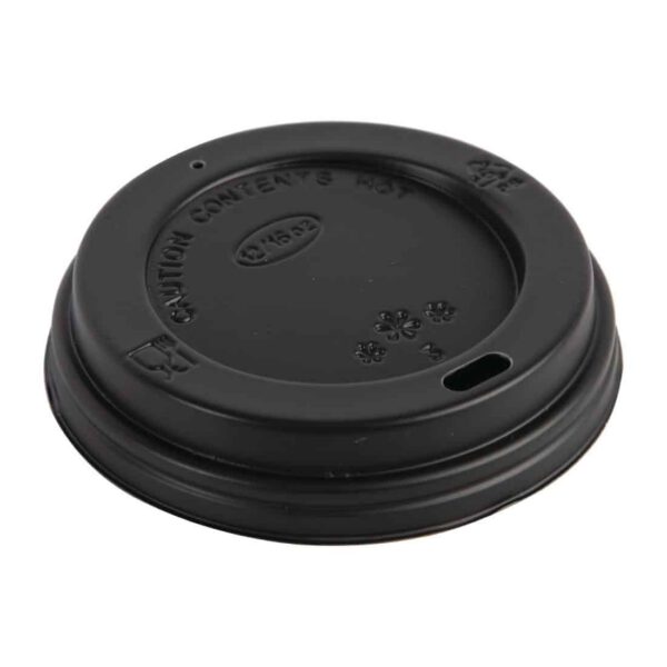 Fiesta Recyclable Coffee Cup Lids Black 340ml / 12oz and 455ml / 16oz (Pack of 50) - Image 2