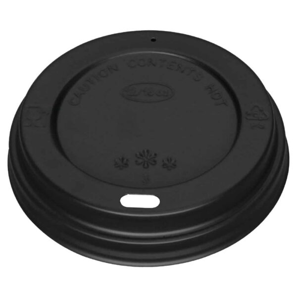 Fiesta Recyclable Coffee Cup Lids Black 340ml / 12oz and 455ml / 16oz (Pack of 1000) - Image 2