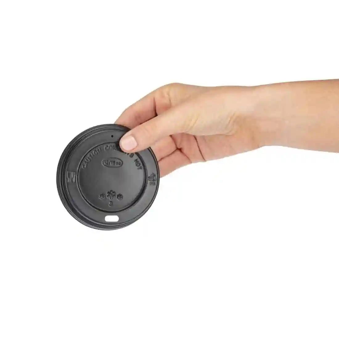 Fiesta Recyclable Coffee Cup Lids Black 340ml / 12oz and 455ml / 16oz (Pack of 1000) - Image 2